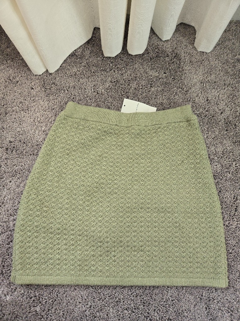 Abercrombie & Fitch Olive Green Knit Skirt With Built In Shorts
